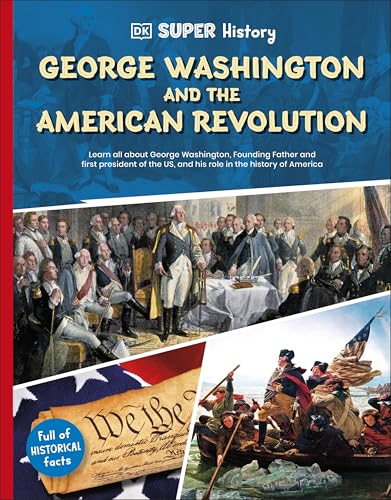 Book cover: George Washington and the American Revolution, historical scenes.