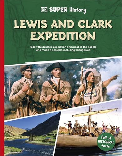 Book cover depicting Lewis, Clark, Sacagawea, and scenes from the expedition.
