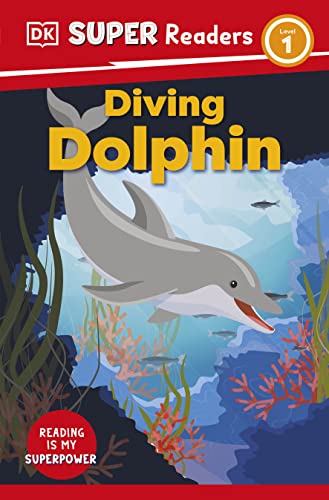 Book cover: a grey dolphin swimming amongst coral and seaweed.