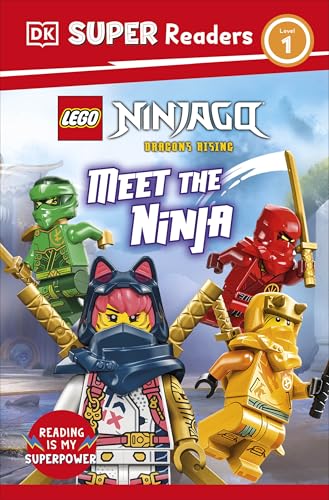 LEGO Ninjago book cover featuring four ninja minifigures.