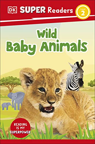 Book cover featuring a baby lion, zebra, elephants, and savanna landscape.