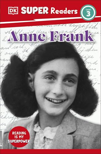 Book cover featuring a portrait of Anne Frank with handwritten text.