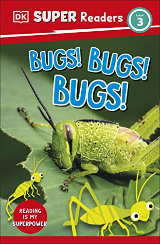 Book cover featuring a green grasshopper on a leaf with cartoon bugs.