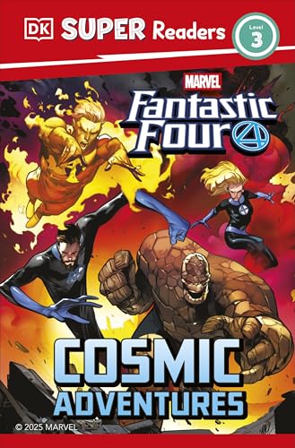 Fantastic Four comic book cover with heroes in action poses.