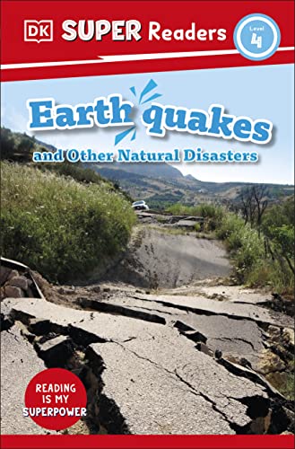 Book cover depicting a cracked road and mountains after an earthquake.