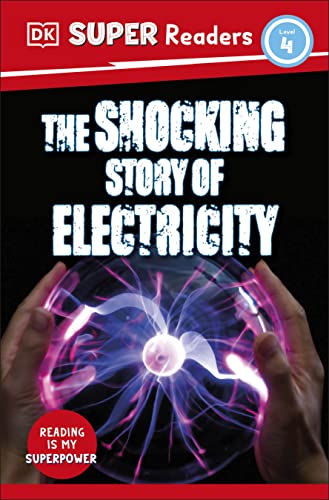 Book cover with plasma ball and text: "The Shocking Story of Electricity".
