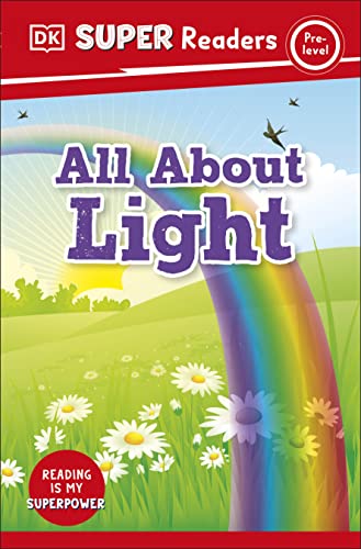 Book cover with a rainbow over a field of white daisies.