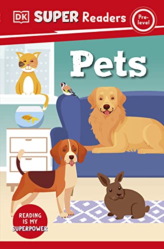 Board book cover featuring colorful cartoon pets for early readers.