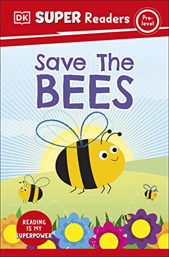 Book cover with a large bee and smaller bees flying over flowers.