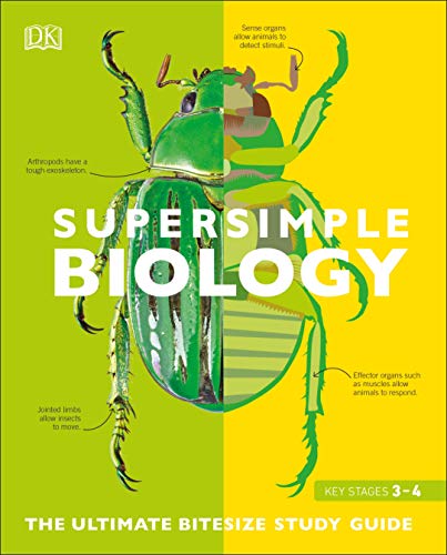Book cover: “Super Simple Biology” featuring a dissected insect.