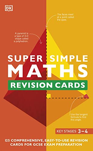 Revision cards for maths, showing a pyramid and geometric diagrams.