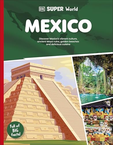 Book cover featuring a Mayan pyramid, a cenote, and Day of the Dead skulls.