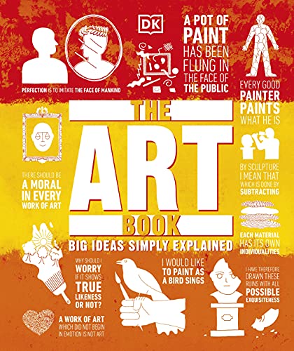 Book cover with bold "ART" title and surrounding illustrated art concepts.