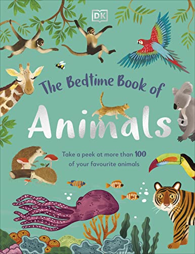 Book cover featuring illustrated animals: monkeys, birds, giraffe, octopus, and more.