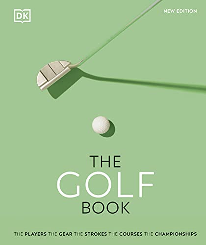 Green book cover with a golf putter and ball, titled "The Golf Book".