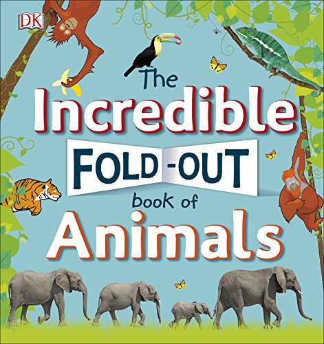 Book cover with illustrated animals: orangutan, tiger, elephant, toucan, and chameleon.