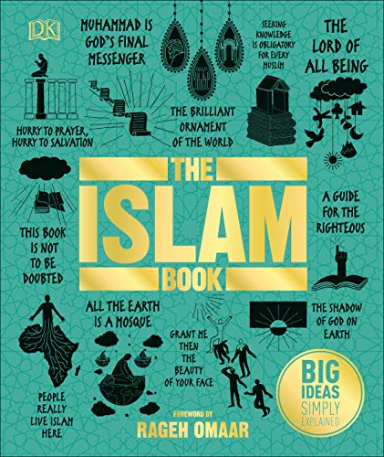 Book cover for "The Islam Book" with gold text and teal background.