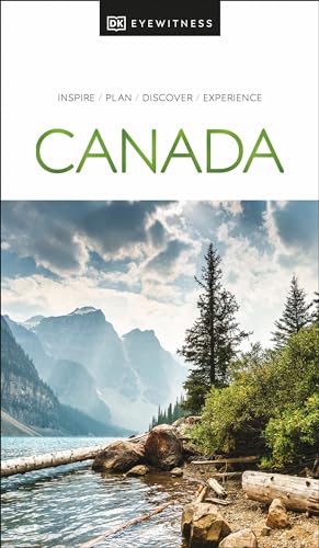 DK Eyewitness Canada travel guide book cover featuring a mountain lake and forest landscape.