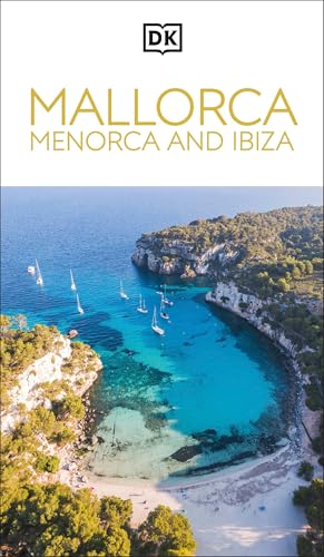 Travel guidebook cover featuring a coastal view of Mallorca with sailboats.