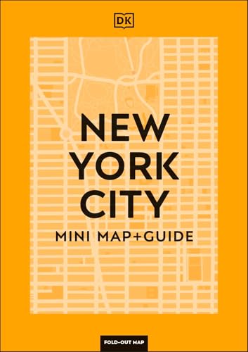 Orange cover with "New York City Mini Map+Guide" text and map grid.