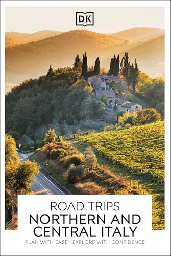 Book cover featuring a scenic Italian landscape with vineyards, hills, and a road.