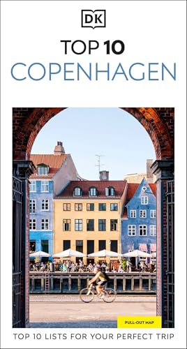 DK Top 10 Copenhagen guidebook with a colorful city view on the cover.