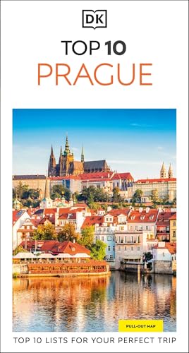 DK Top 10 Prague guidebook cover with a view of Prague Castle.