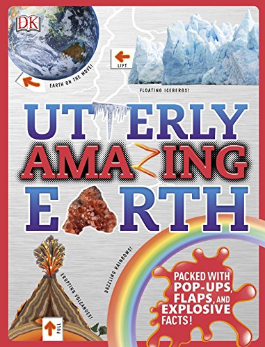 Book cover depicting Earth from space, volcanoes, icebergs, and a rainbow.