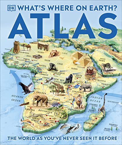 Book cover showing a 3D map of Africa illustrated with various animals and landmarks.