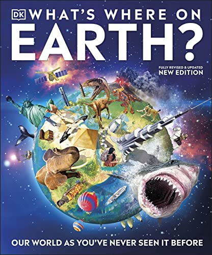 Book cover depicting a globe filled with animals, landmarks, and vehicles.