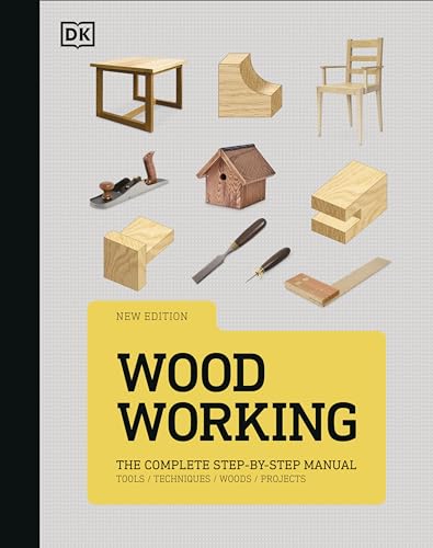 Book cover with woodworking projects including a chair, table, and birdhouse.