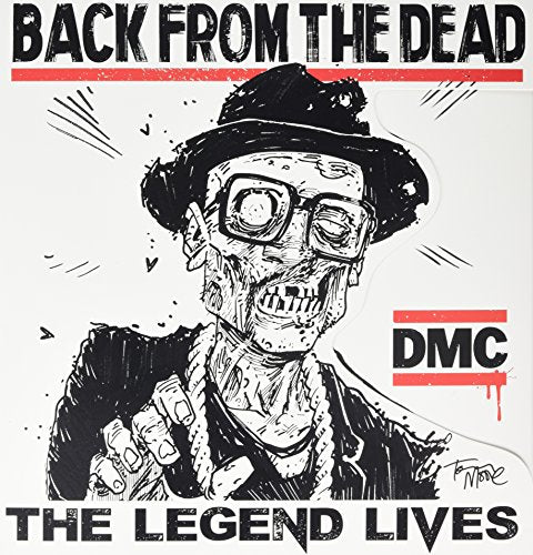 Vinyl album cover featuring a black and white zombie illustration with bold text.