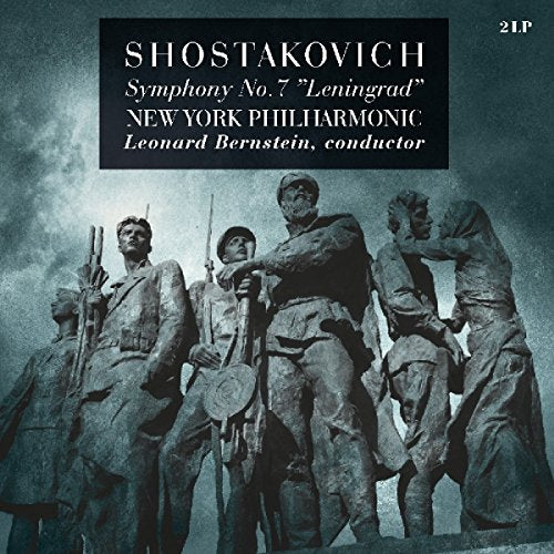 Vinyl album cover for Shostakovich’s “Leningrad” Symphony No. 7, featuring a statue.