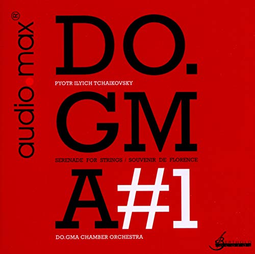 Red album cover with bold white text: "Do.Gma" and composer's name.