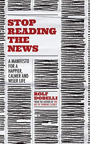 Book cover with red text on a white background resembling newsprint.