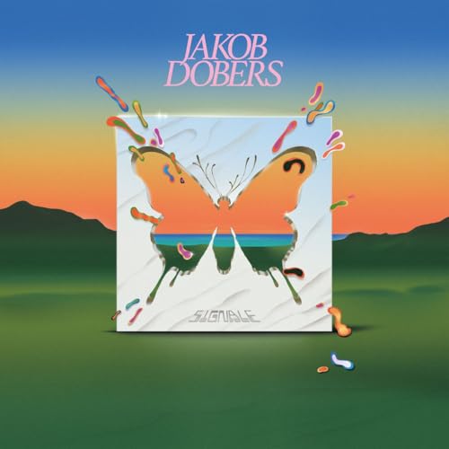 Album cover for Jakob Dobers' "Signale" featuring an orange butterfly.