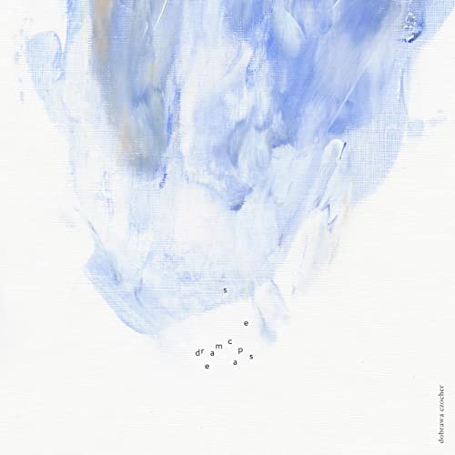 Abstract blue brushstrokes with the word "dreamscapes" in lowercase letters.