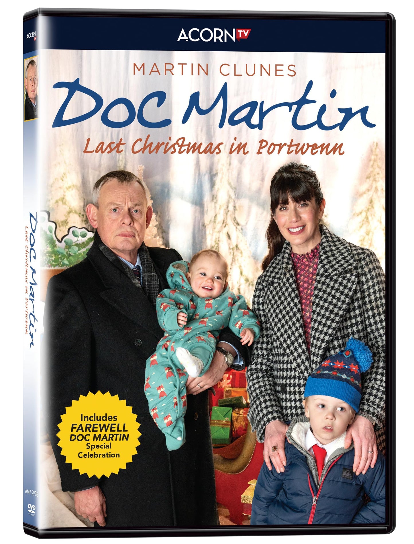 “Doc Martin Last Christmas in Portwenn” DVD cover with cast portrait.