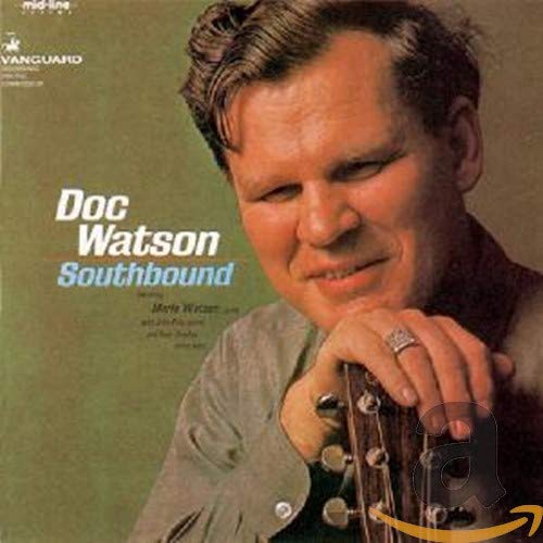 Doc Watson portrait on album cover, holding a guitar.