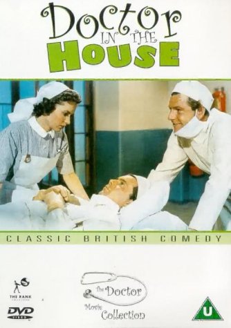 "Doctor in the House DVD cover featuring a man in a hospital bed."