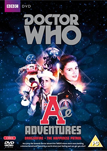 Doctor Who Ace Adventures DVD cover featuring the Seventh Doctor and Ace against space background.
