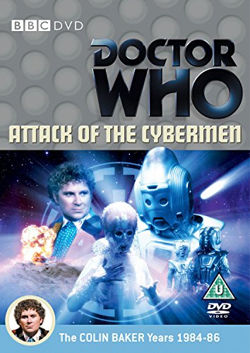 Doctor Who DVD cover featuring the Doctor, Cybermen, and explosions.