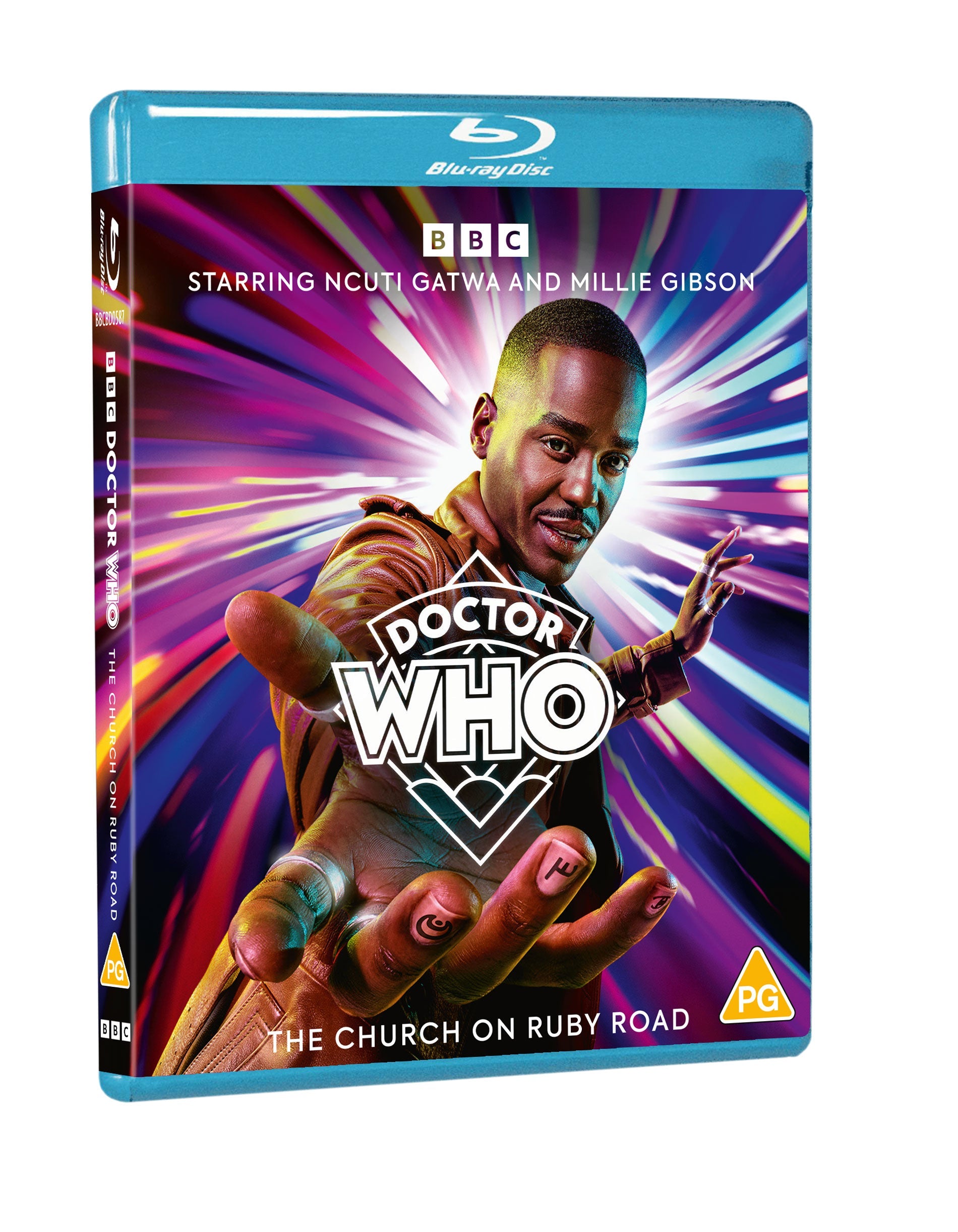 Doctor Who: The Church on Ruby Road Blu-ray case with Ncuti Gatwa.