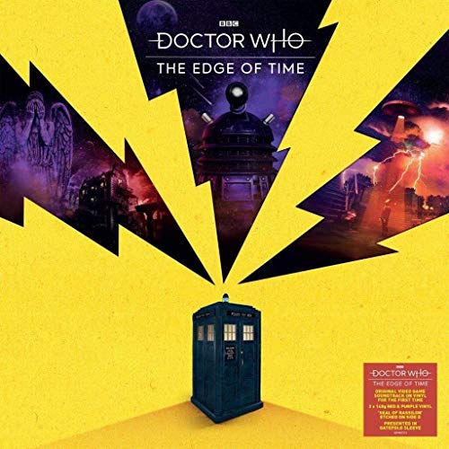Doctor Who vinyl album cover featuring the TARDIS and fragmented imagery.