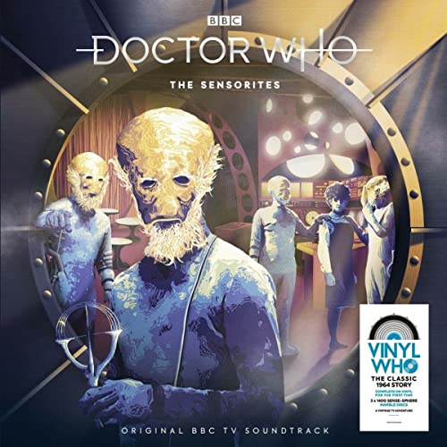 Doctor Who vinyl album cover featuring a Sensorite and other figures.