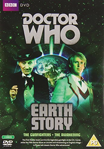 Doctor Who Earth Story DVD cover featuring the First and Fifth Doctors before Earth.