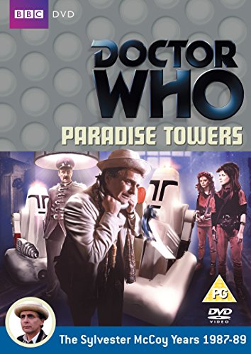 Doctor Who Paradise Towers DVD cover featuring Sylvester McCoy and characters from the series.