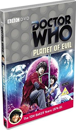 DVD cover for "Doctor Who: Planet of Evil" featuring the Doctor and a woman.