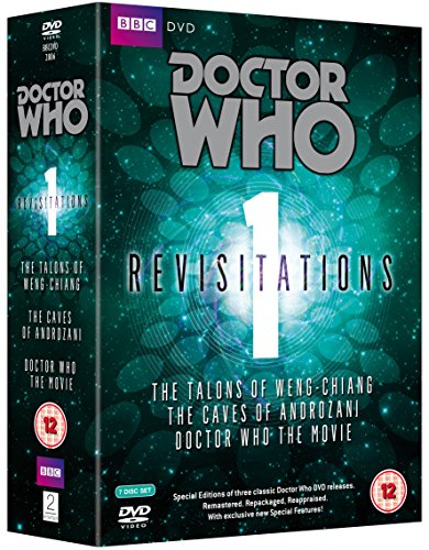 DVD case for Doctor Who Revisitations 1 featuring a teal swirling vortex background.