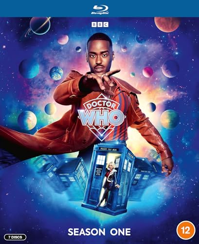 Doctor Who Season 1 Blu-ray cover featuring the Doctor and TARDIS.